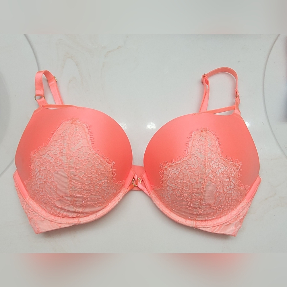 Elegant Lace Coral Bra